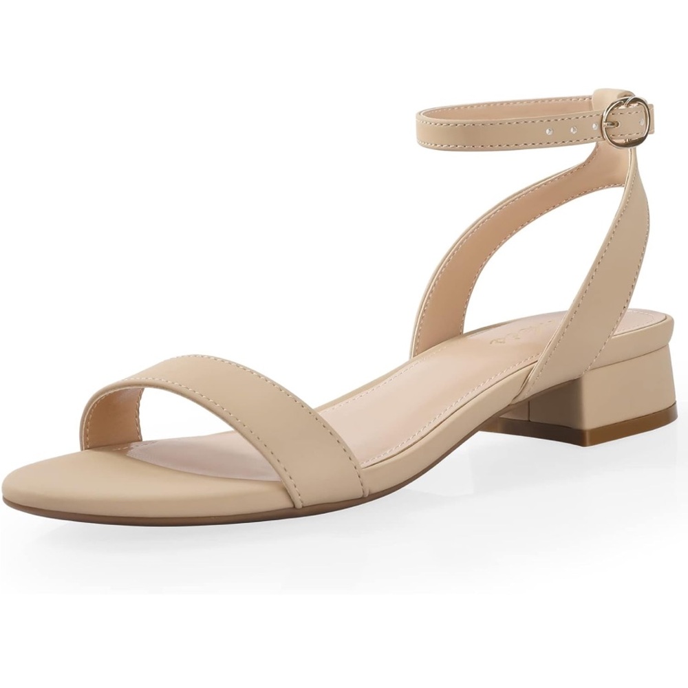 Ankis Nude Women Sandals Comfortable Walking Strappy Open Toe Sandals for Women
